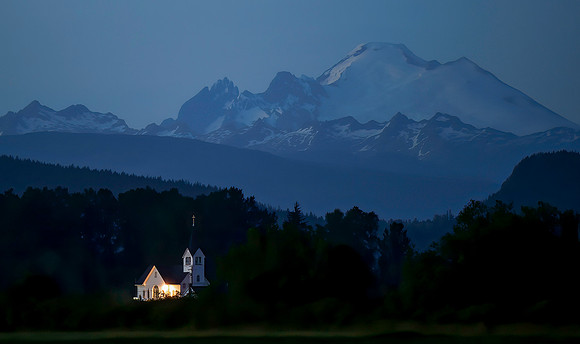 7-34~Open~Conway Church Blue Hour~Ken Ballweg