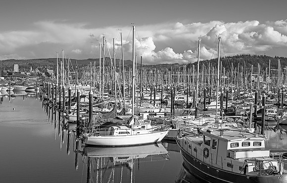 4-HM5)4-35~Monochrome~Cumulous Clouds over Marina~Margaretha Maryk