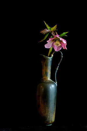 2-HM5)2-33~Flowers~Helleborus in Old Vase~Margaretha Maryk