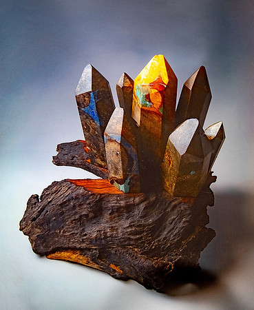 Honorable Mention: Crystals on Wood - Ken Salzman